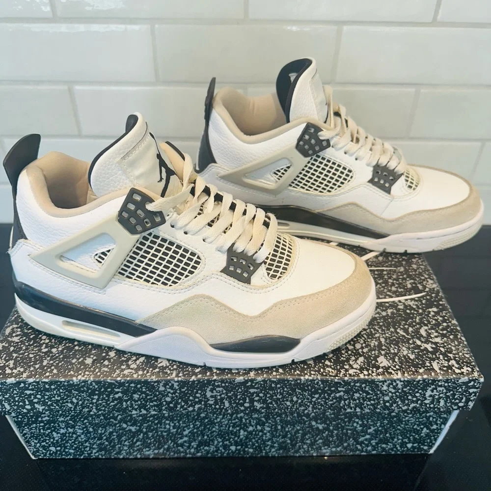 Nike Air Jordan 4 Retro Military Black Sneakers - Picture 3 of 9